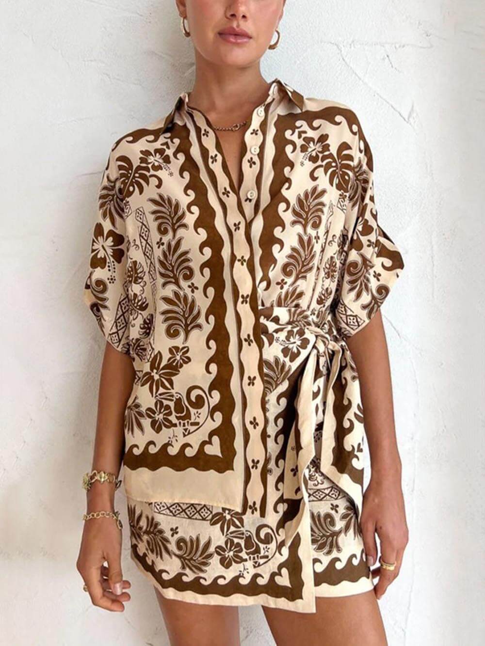 Etnic | Bedrucktes Casual Set