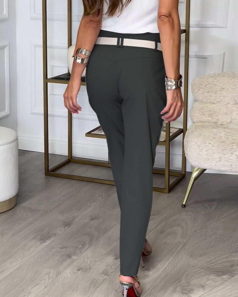 Cora™ | Patchwork-Hose mit Gürtel