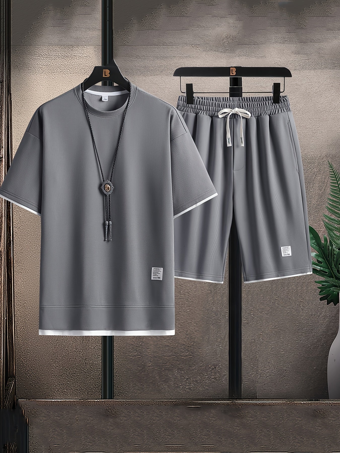 Waffle-Knit Lounge-Set